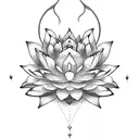 Lotus Flower + semicolon tattoo design idea