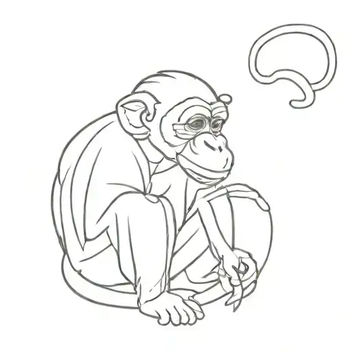 drug-snorting monkey tattoo design idea