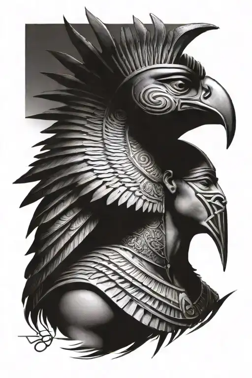 Horus egyptian god tattoo design idea