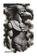 Horus egyptian god tattoo design idea