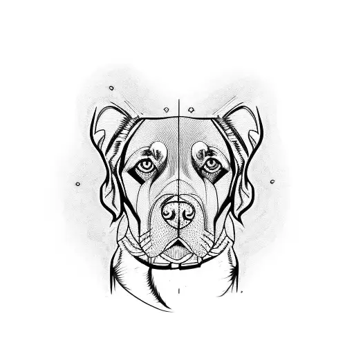 chocolate Labrador dog tattoo design idea