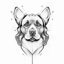 chocolate Labrador dog tattoo design idea