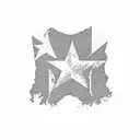 Texas flag with Alamo  tattoo design idea