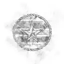 Texas flag with Alamo  tattoo design idea
