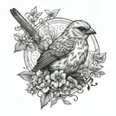 bird tattoo design idea