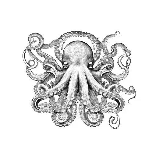 octopus tentacles DNA tattoo design idea
