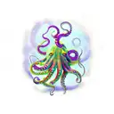 octopus tentacles DNA tattoo design idea