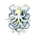 octopus tentacles DNA tattoo design idea