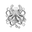 octopus tentacles DNA tattoo design idea
