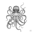 octopus tentacles DNA tattoo design idea