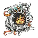 Zach Bryan inspired "burn burn burn" tattoo design idea