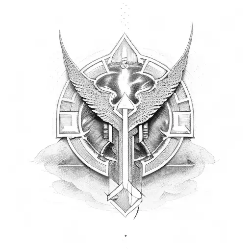 military caduceus  tattoo design idea