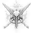 military caduceus  tattoo design idea