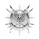 military caduceus  tattoo design idea