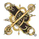 math and infinity symbol tattoo design idea