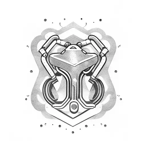 Motorcycle exhaust pipes tattoo design idea