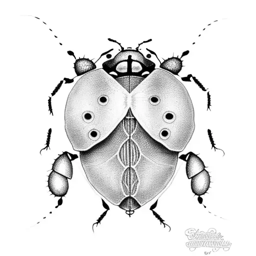 sunshine ladybug tattoo design idea
