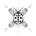 sunshine ladybug tattoo design idea
