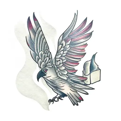 A tattoo of a raven and a book symbolizing loneliness and the pursuit of knowledge and power. tattoo design idea