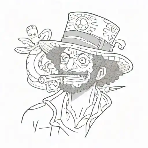 Brook One Piece enjoying tattoo design idea