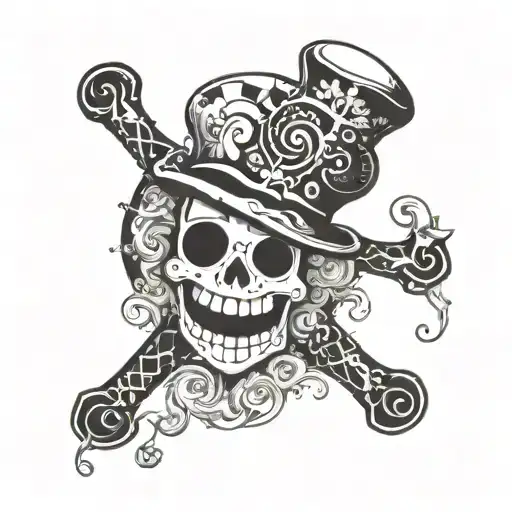 Brook One Piece tattoo design idea