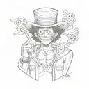 Brook One Piece enjoying tattoo design idea