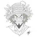 Brook One Piece enjoying tattoo design idea