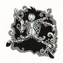 Brook One Piece tattoo design idea
