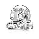 old commercial diving  helmet tattoo design idea