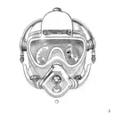 old diving helmet tattoo design idea