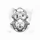 old diving helmet tattoo design idea