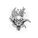 leon en flamas  tattoo design idea