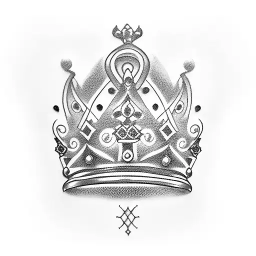 submissive tattoo of a queens crown with Katarina written underneath it tattoo design idea