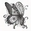 semicolon as a butterfly tattoo design idea