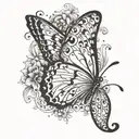 semicolon as a butterfly tattoo design idea