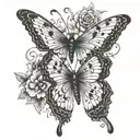 semicolon as a butterfly tattoo design idea