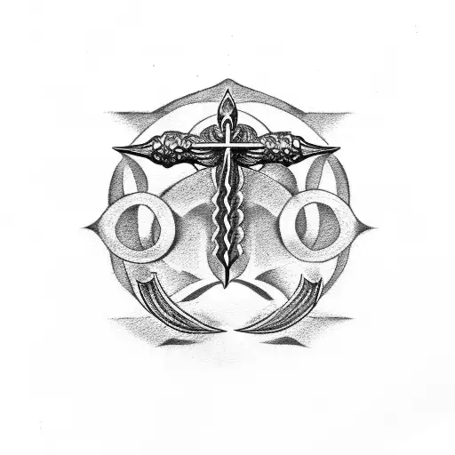 Trident tattoo design idea