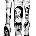 simpsons tattoo design idea