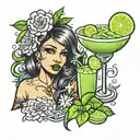 margarita and party   tattoo design idea