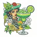 margarita and party   tattoo design idea