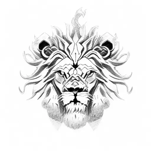 lion's head crest  Final Fantasy VIII tattoo design idea