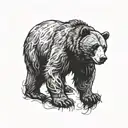 back tattoo of a bear scartching and holding on your collarbone tattoo design idea