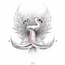 flamingo tattoo design idea