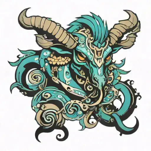 Thresh Polka Ram tattoo design idea