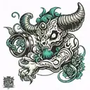 Thresh Polka Ram tattoo design idea
