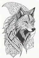 wolf turkish tattoo design idea