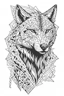 wolf turkish tattoo design idea