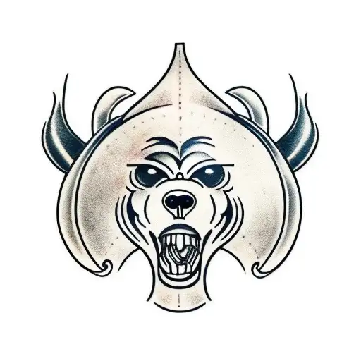 viking bear paw tattoo design idea