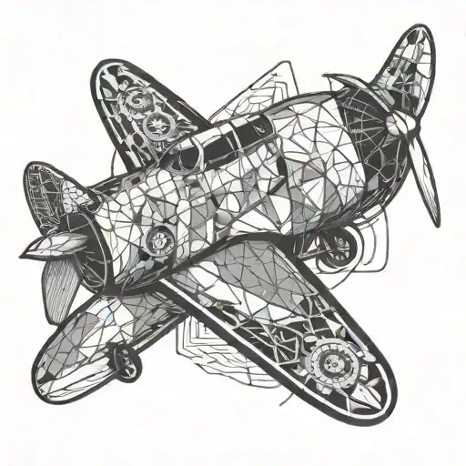 Old Aeroplane tattoo design idea