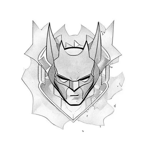 symbole Batman avec fleurs à l intérieur  tattoo design idea